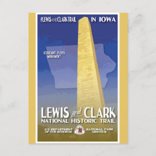 Carte Postale Vintage Iowa Monument National Trail Travel