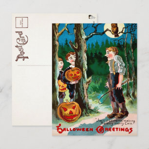 Carte postale vintage Jack o' Lantern Halloween