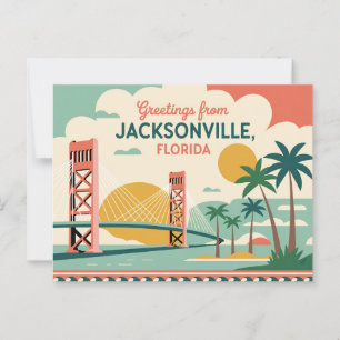 Carte postale vintage Jacksonville   Salutations d