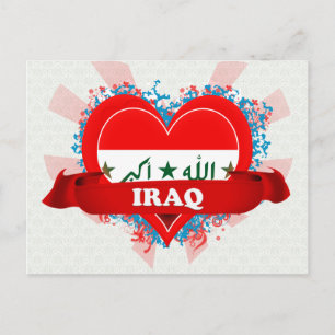 Carte Postale Vintage J'aime l'Irak