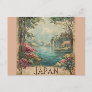 Carte Postale Vintage Japon Mont Fuji Voyage nature