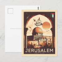 Vintage Jérusalem Mosquée Al-Aqsa Dôme du Rocher