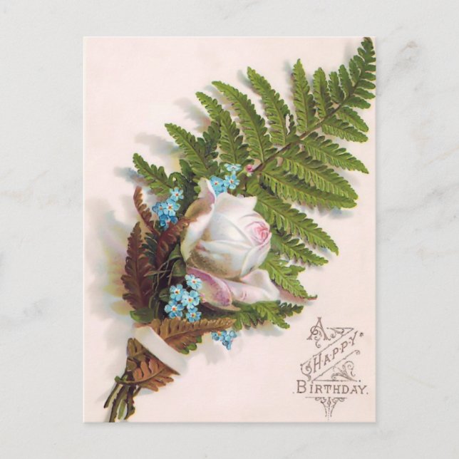 Carte Postale Vintage Joyeux anniversaire (Devant)