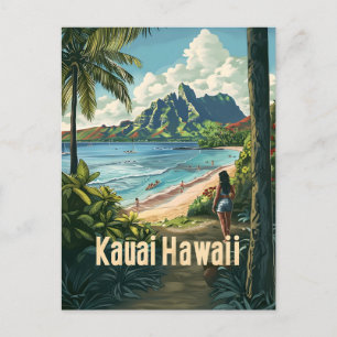 Carte Postale Vintage Kauai Hawaii