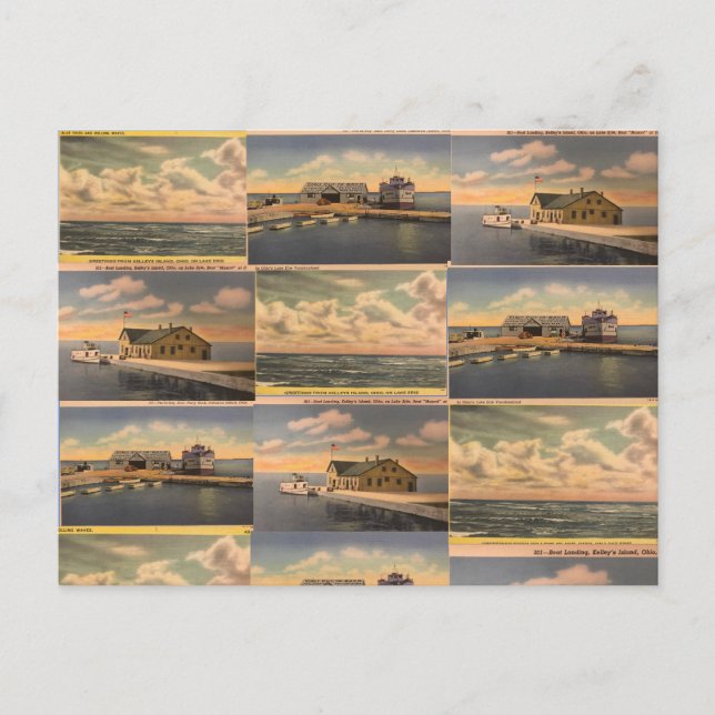 Carte postale vintage "Kelley's Island, Ohio" (Devant)