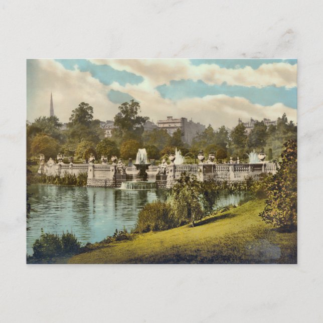 Carte Postale Vintage Kensington Gardens Londres Angleterre (Devant)