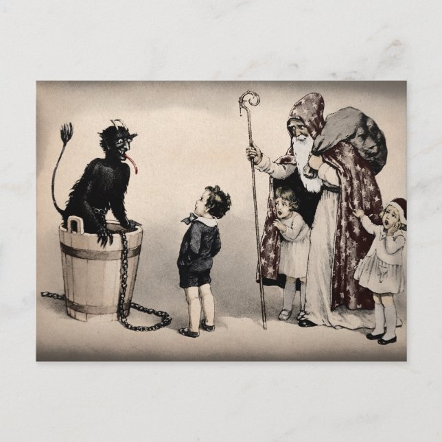 Carte postale vintage Krampus (Devant)