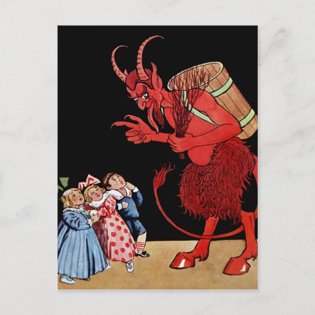 Carte postale vintage Krampus (Devant)