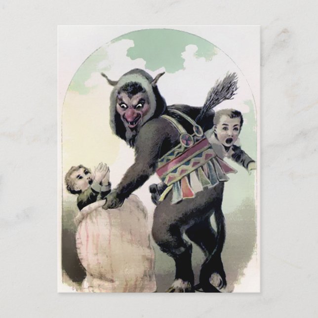 Carte postale vintage Krampus Christmas (Devant)