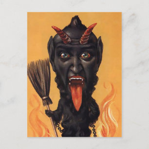 Carte postale vintage Krampus Devil