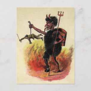 Carte Postale Vintage Krampus Devil
