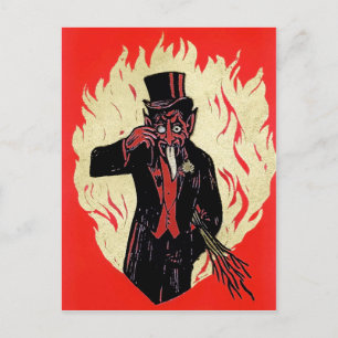 Carte Postale Vintage Krampus Devil