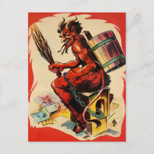 Carte Postale Vintage Krampus Devil