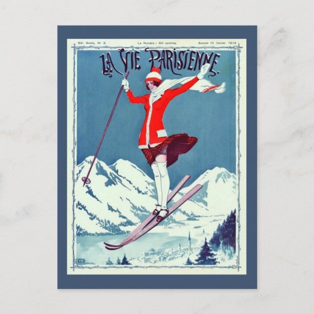 Carte Postale Vintage La Vie Parisienne (Devant)