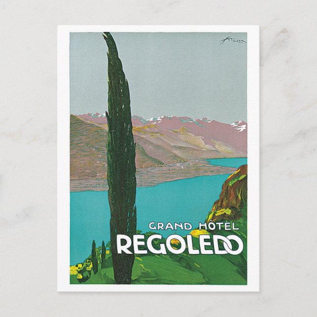 Carte Postale Vintage Lac de Côme (Devant)