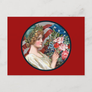 Carte postale vintage Lady Liberty