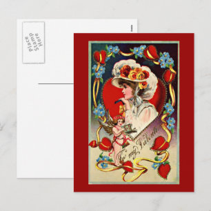 Carte postale vintage Lady My Valentine