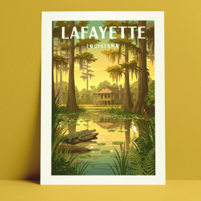 Carte Postale Vintage Lafayette Louisiane (Créateur téléchargé)