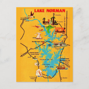 Carte postale vintage Lake Norman NC