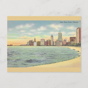 Carte postale vintage Lake Shore Drive Chicago