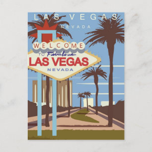 Carte Postale vintage Las Vegas Nevada Salutations de bienvenue