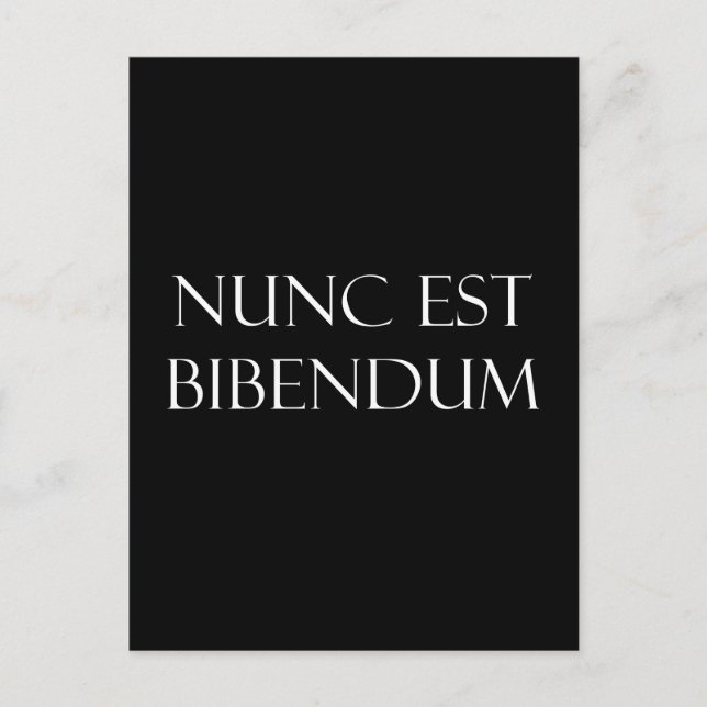Carte Postale Vintage Latin Nunc Est Bibendum (Devant)