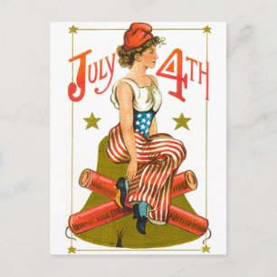 Carte Postale Vintage le 4 juillet