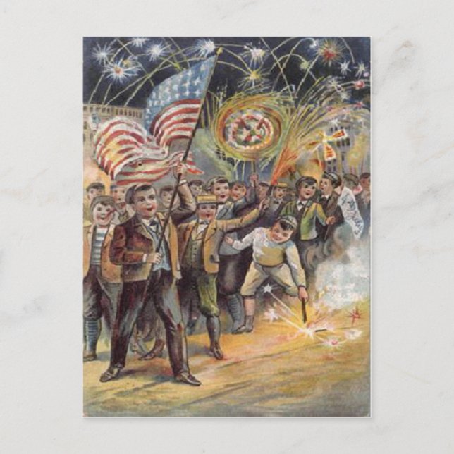 Carte Postale vintage le 4 juillet (Devant)