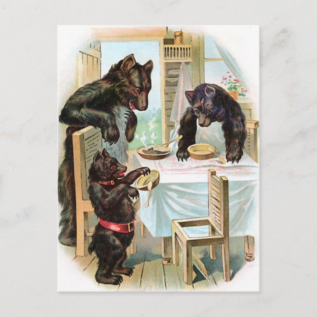 Carte Postale vintage "Les Trois Ours" (Devant)