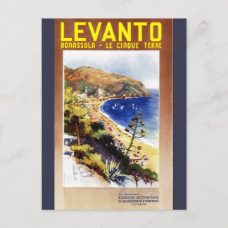 Carte Postale Vintage Levanto Genova Italie Tourisme