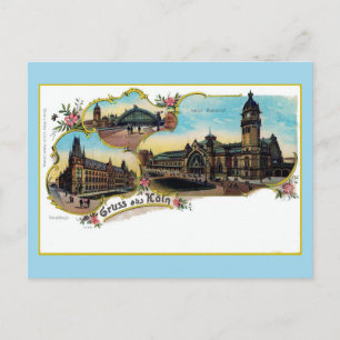 Carte Postale Vintage Litho Gruess aus Köeln vieux