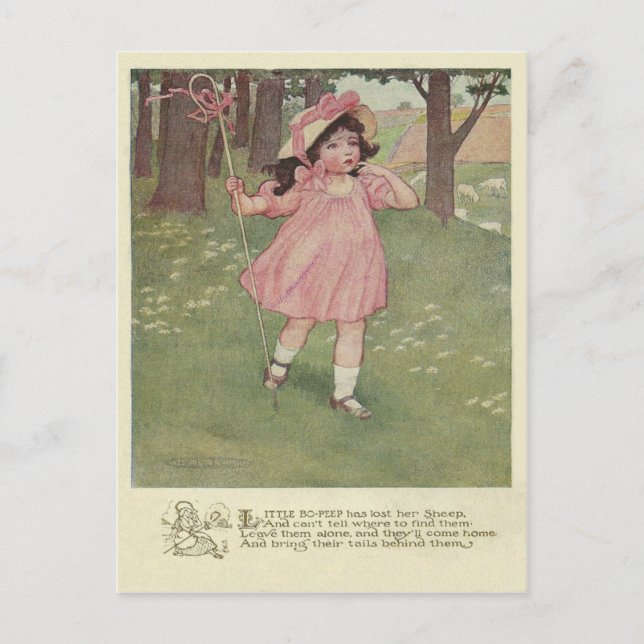 Carte Postale Vintage Little Bo Peep (Devant)