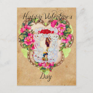 Carte postale vintage Look Valentine