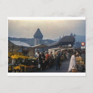 Carte Postale Vintage Lucerne Switzerland Postcard 1959