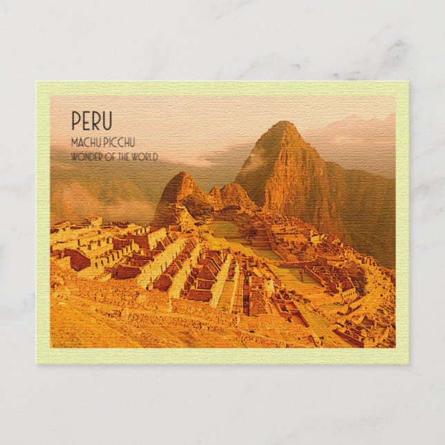 Carte postale vintage Machu Picchu Pérou (Devant)