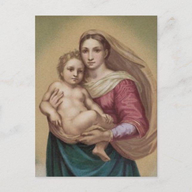 Carte Postale Vintage Madonna et l'enfant (Devant)