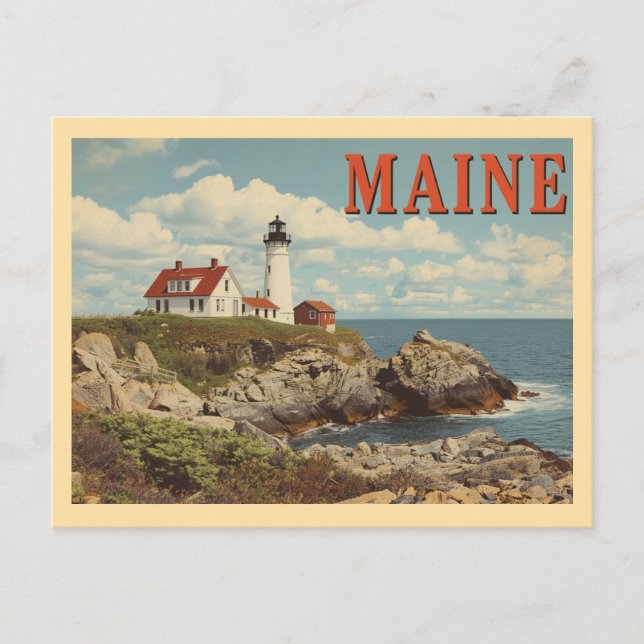 Carte Postale Vintage Maine Travel (Devant)