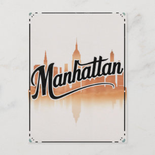 Carte Postale Vintage Manhattan NYC