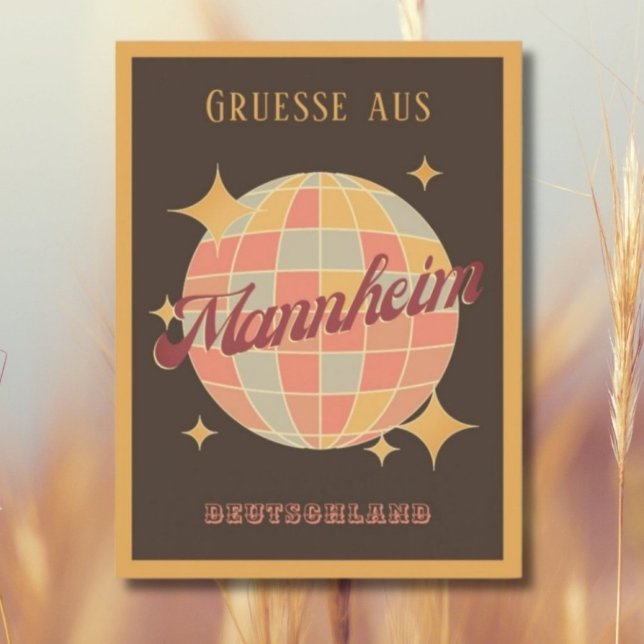 Carte postale Vintage Mannheim Deutschland Retro (Créateur téléchargé)