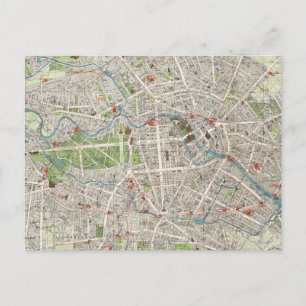 Carte Postale Vintage Map of Berlin Germany