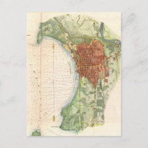 Carte Postale Vintage Map of Burlington