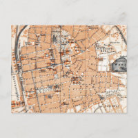 Vintage Map of Darmstadt