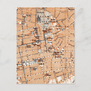 Carte Postale Vintage Map of Darmstadt