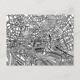 Carte Postale Vintage Map of Hamburg Germany