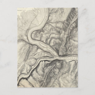 Carte Postale Vintage Map of Harpers Ferry