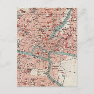 Carte Postale Vintage Map of Königsberg