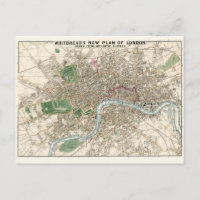Vintage Map of London England (1853)