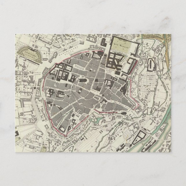 Carte Postale Vintage Map of Munich Germany (Devant)