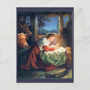 Carte Postale Vintage Marie et bébé Jésus