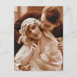 Carte Postale Vintage mariée d'antiquité et chambre cadeaux roma